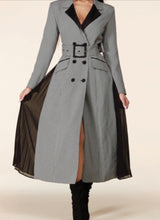 Load image into Gallery viewer, &quot;Jackie&quot; Houndstooth Coat with Pleated Detail
