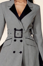 Load image into Gallery viewer, &quot;Jackie&quot; Houndstooth Coat with Pleated Detail
