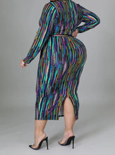 Load image into Gallery viewer, “Sade” Striped Bodycon Dress
