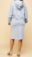 Load image into Gallery viewer, “Jacqueline” Sweatshirt Skirt Set- Grey
