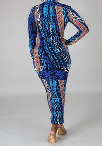 “Jazz” Blue Bodycon Dress