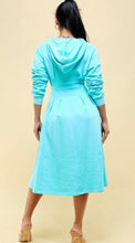 Load image into Gallery viewer, “Veda” Skater Dress with Hood-Mint
