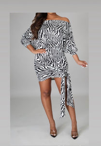 “Cherie"  Zebra Print Dress