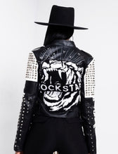 Load image into Gallery viewer, “Ryanna” Rockstar Vegan Leather Jacket
