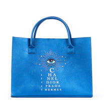 Load image into Gallery viewer, “Seeing Luxury” Tote- Blue
