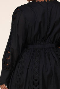 “Kai” Black Butterfly Lace Dress