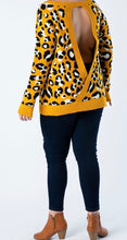 Load image into Gallery viewer, “Ty” Open Back Curvy Leopard Sweater
