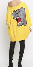 Load image into Gallery viewer, “Tygra” Oversized Sweatshirt-Yellow
