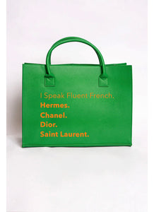 Fluency Tote- Green & Orange