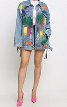 Load image into Gallery viewer, “Bianca” Painted Distressed Jacket- Restocked
