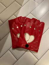 Load image into Gallery viewer, “Viv” Fingerless Gloves- Red, Pink or Black( not shown)
