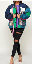 Load image into Gallery viewer, “Doja” Mixed Media Bomber Jacket
