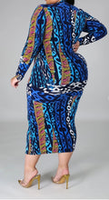 Load image into Gallery viewer, “Jazz” Blue Bodycon Dress
