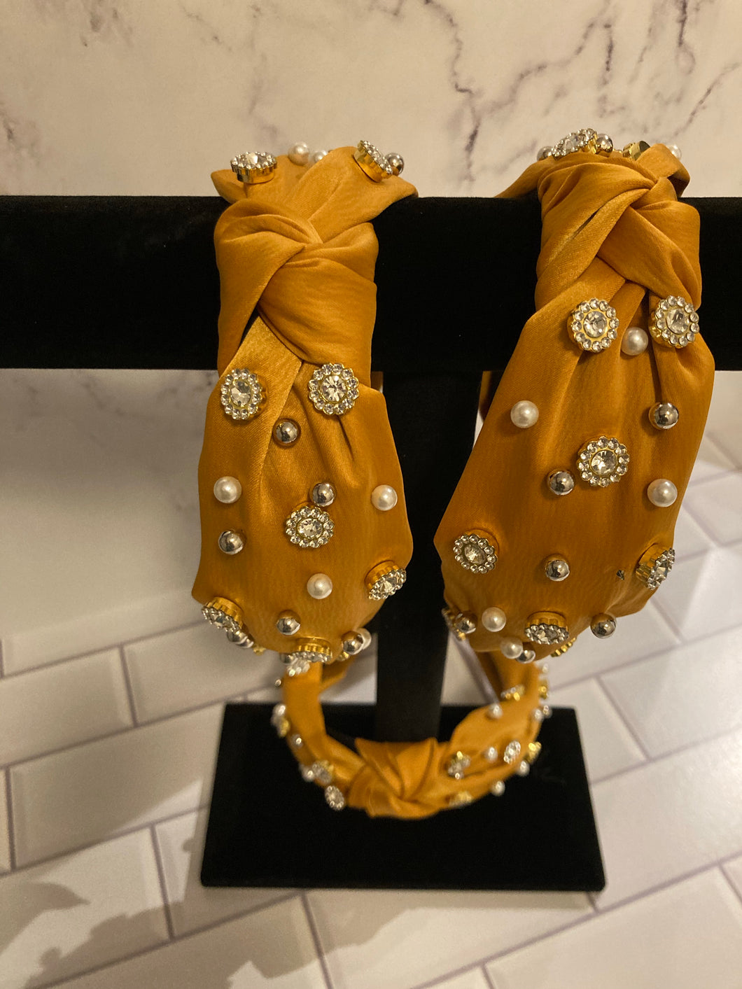 “Roz” Embellished Headband- Yellow