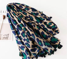 Load image into Gallery viewer, “Meilyn” Leopard Scarf- Green
