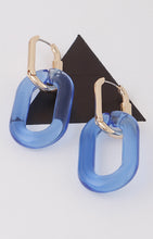 Load image into Gallery viewer, Ang Double Hoop Earring- Blue or Clear
